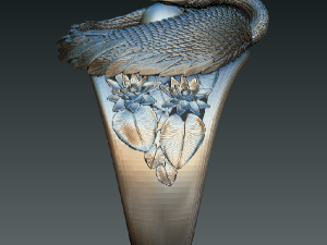 ring with swan and egg 3D Модель