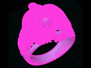 ring with swan and egg 3D Модель
