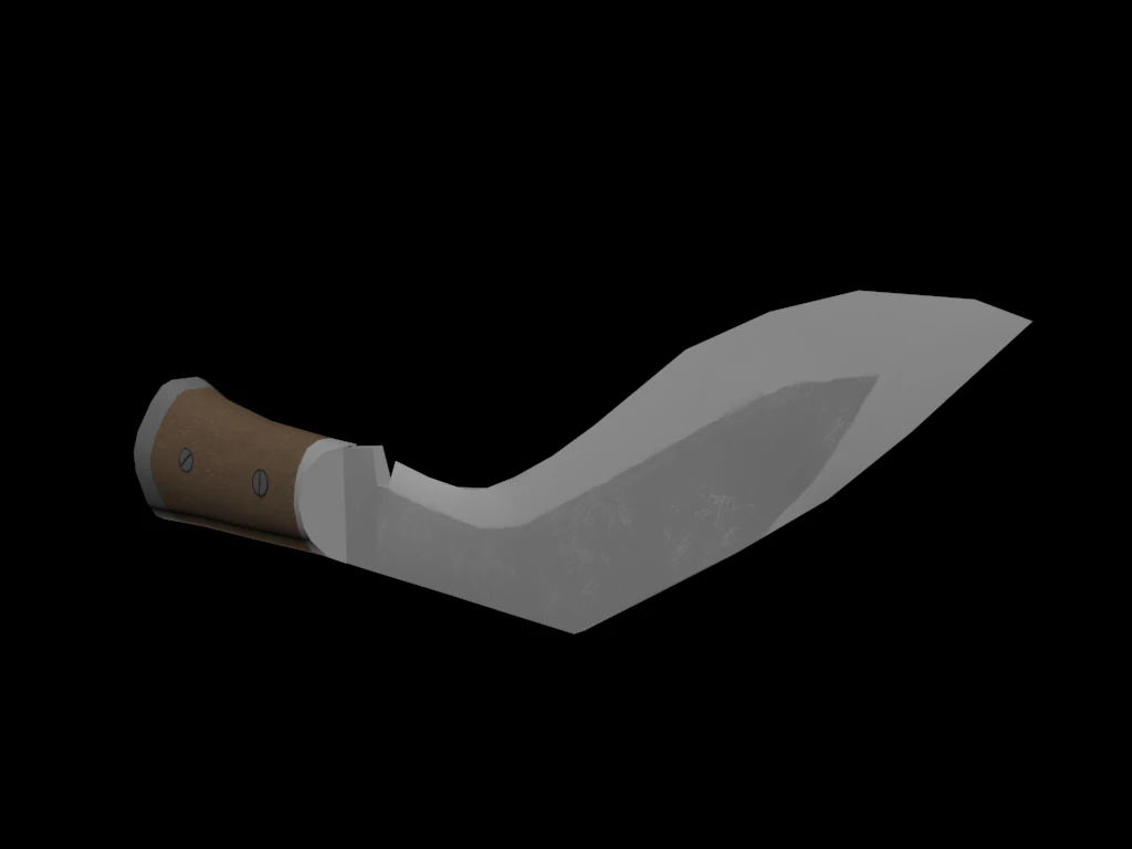 kukri 3D Model .c4d .max .obj .3ds .fbx .stl .blend 