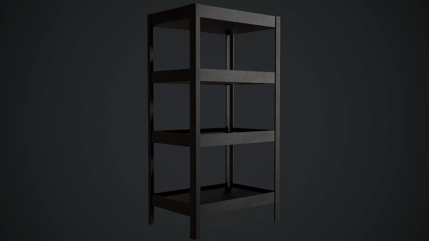 metal shelf - worn 3D Model .c4d .max .obj .3ds .fbx .stl .blend