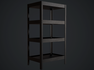 metal shelf - worn 3Dモデル