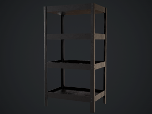 metal shelf - worn 3Dモデル