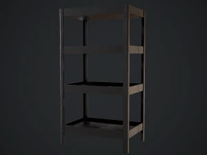 metal shelf - worn 3D Model