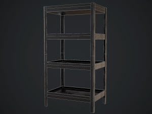 metal shelf - worn 3Dモデル