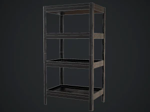 metal shelf - worn 3D Model