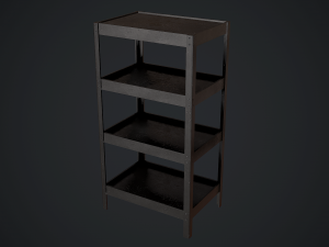 metal shelf - worn 3Dモデル