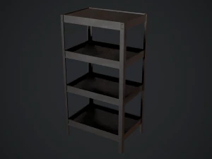 metal shelf - worn 3D Model
