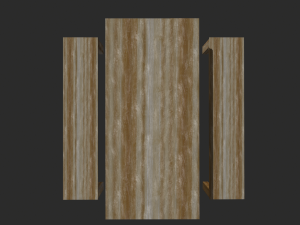 Wooden Table Low Poly - Game Ready 3D 모델