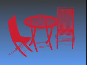 garden furniture set Modelo 3D