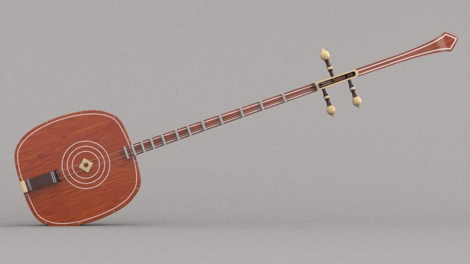 traditional museum khmer chapey dongveng 3D Model .c4d .max .obj .3ds .fbx .stl .blend 