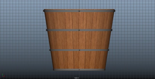 wooden bucket without handle 3D 模型 .c4d .max .obj .3ds .fbx .stl .blend 