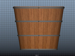 wooden bucket without handle 3D Model