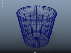 wooden bucket without handle 3D 模型