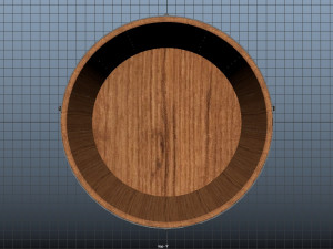 wooden bucket without handle 3D 模型