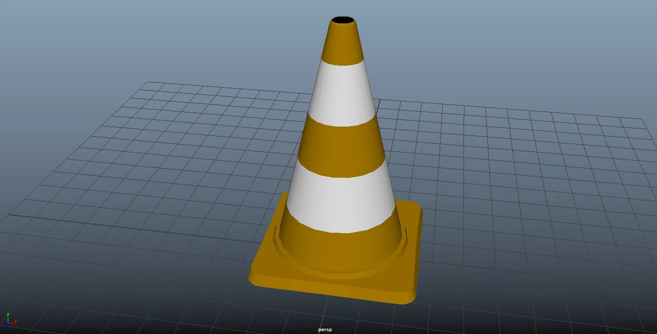 square traffic cone 3D Model .c4d .max .obj .3ds .fbx .stl .blend 