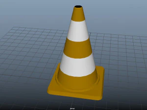 cono de tr&aacute;fico cuadrado Modelo 3D