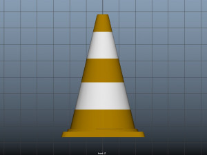 square traffic cone 3D 模型
