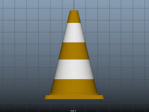 square traffic cone 3D Model