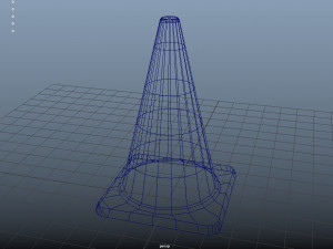 square traffic cone 3D 模型
