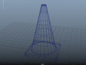 square traffic cone 3D Model
