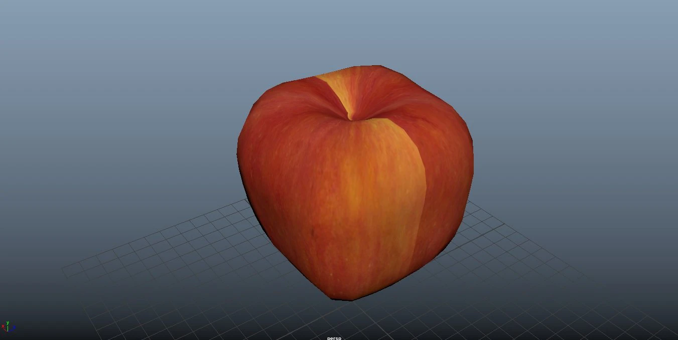 apple 3D Model .c4d .max .obj .3ds .fbx .stl .blend 