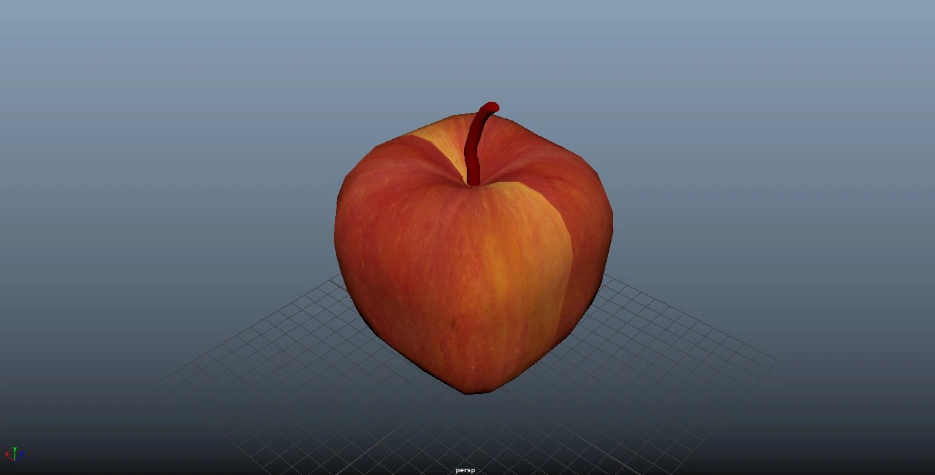 apple 3D Model .c4d .max .obj .3ds .fbx .stl .blend 