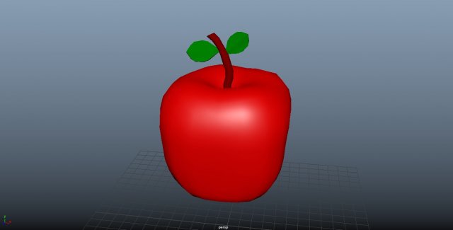 apple Modèle 3D .c4d .max .obj .3ds .fbx .stl .blend 