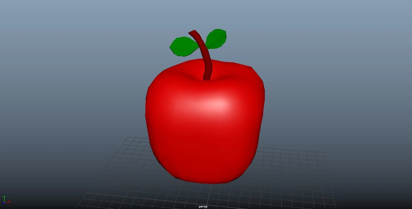 apple 3D Model .c4d .max .obj .3ds .fbx .stl .blend 