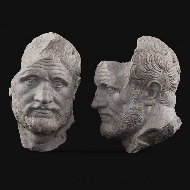 bearded man sculpture 3D 模型 .c4d .max .obj .3ds .fbx .stl .blend 