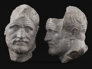 bearded man sculpture Modèle 3D