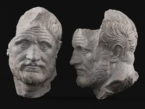 escultura de homem barbudo Modelo 3D