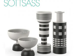 ettore sottsass conjunto 01 Modelo 3D