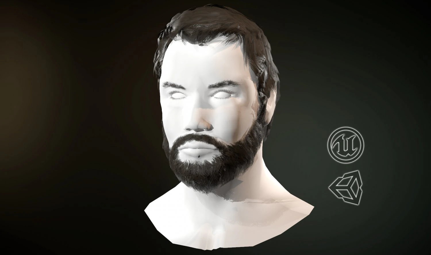 hair and beard cards 3D Model .c4d .max .obj .3ds .fbx .stl .blend