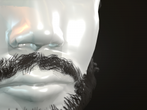 hair and beard cards 3D 模型