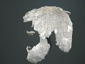 hair and beard cards 3D Model