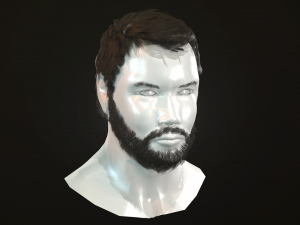 hair and beard cards 3D 模型
