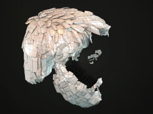 hair and beard cards 3D Model