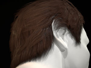 hair cards mans Model 3D