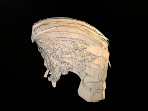 hair cards mans Model 3D