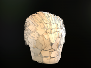 hair cards mans Model 3D