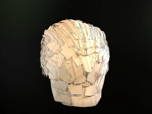 hair cards mans 3D Model