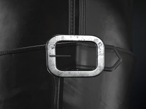 black leather boots 2 3D Model