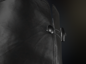 black leather boots 2 Modelo 3D