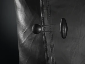 black leather boots 2 3D Model