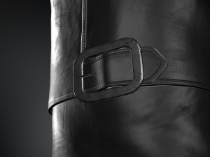 black leather boots 2 Modelo 3D