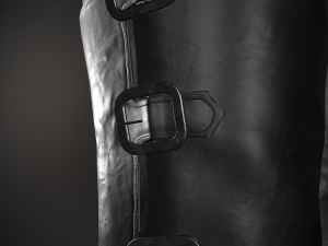 black leather boots 2 Modelo 3D