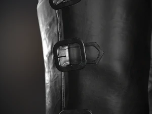 black leather boots 2 3D Model