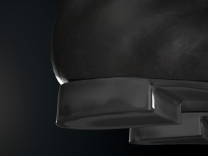 black leather boots 2 Modelo 3D