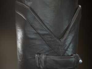black leather boots 3 3D 模型