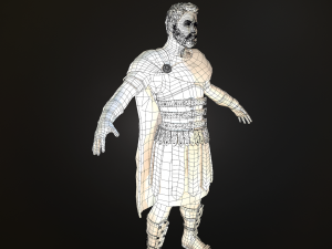 roman soldier with beard rigged Modelo 3D